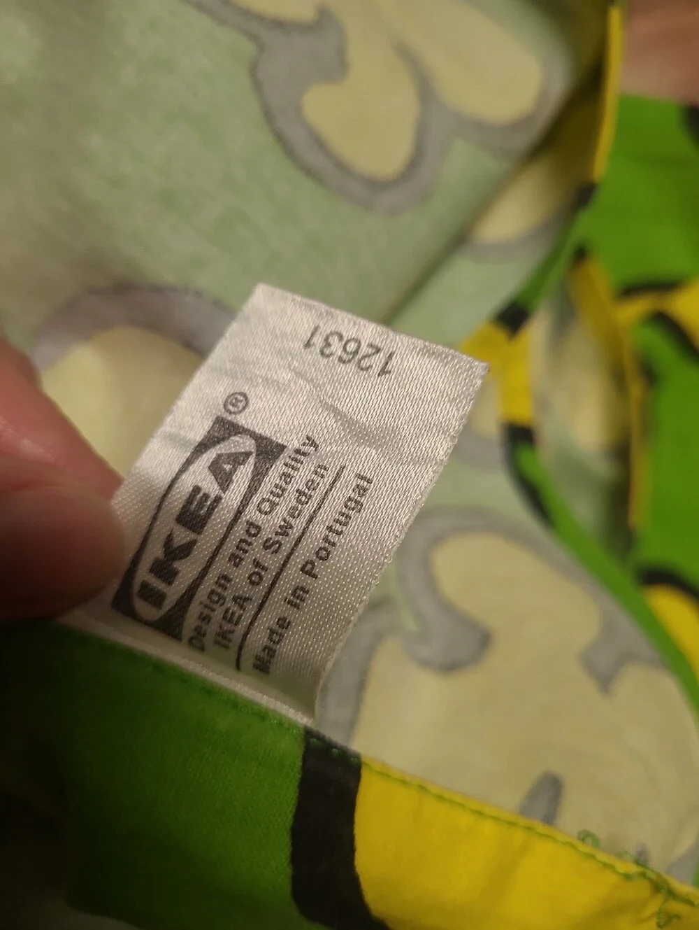 Vintage 1997 IKEA Curtains Modig Korn Anna Efverlund Acid Pop Green Yellow Set 2